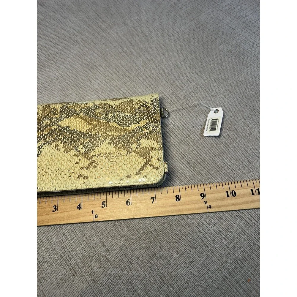 Simply Southern Phone Crossbody Wallet Womens Gold Snake Print Faux Leather